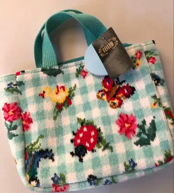 미사용 새상품 페이 하이 체크 백인 미니 토트 그린 토트