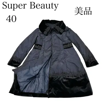 새상품급 Super Beauty 장미 자수 다운 롱 코트 40 ( M )