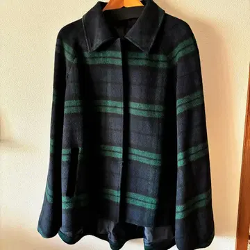 JENNE BB. 콜라보 체크 무늬 케이프 코트 완판템 L