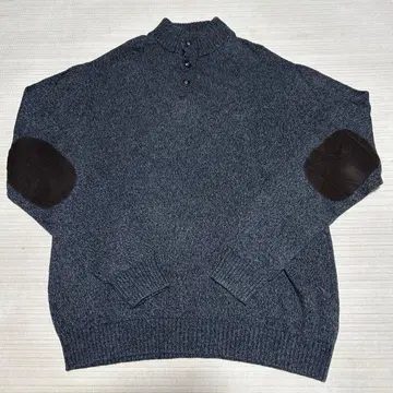 니트 CHAPS 차프스 하프 버튼 패치