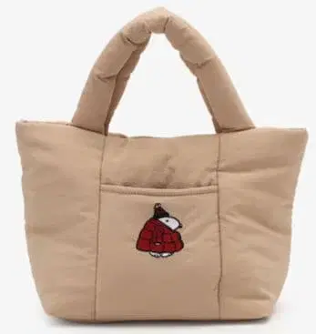 스누피 애프터눈 티 충전솜 토트백 퍼퍼 자켓