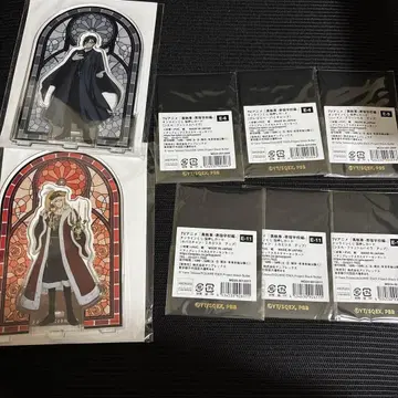 블랙 집사 온라인 복권 아크릴 스탠드 금박 카드