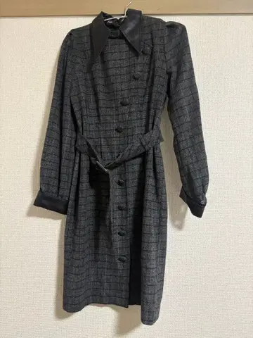 EATME 원피스 체크 가죽