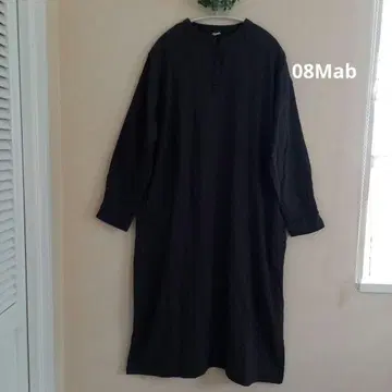 08Mab 다크 그레이 셔츠 원피스 헤링본 직조