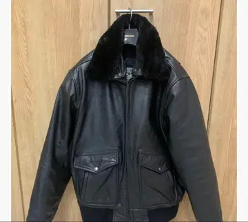 DEGNER 퍼 옷깃 가죽 자켓 소가죽