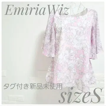 택 포함 새상품 미사용 EmiriaWiz 꽃무늬 마블 패턴 티셔츠 플라워
