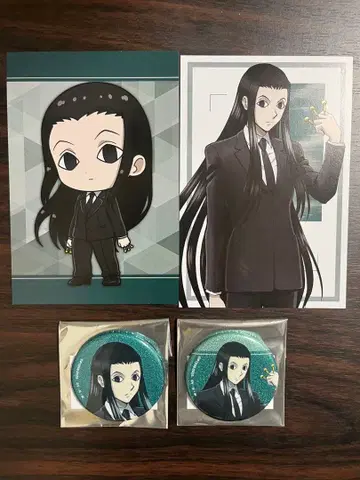 HUNTER x HUNTER 캔뱃지 (수트 ver.) 특전 엽서 이르미