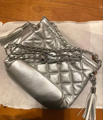 플로쥬 실버 퀼트 복조리 숄더백