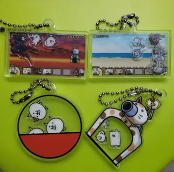 냥코 대전쟁 바스락 아크릴 참 디자인 B C D E 세트