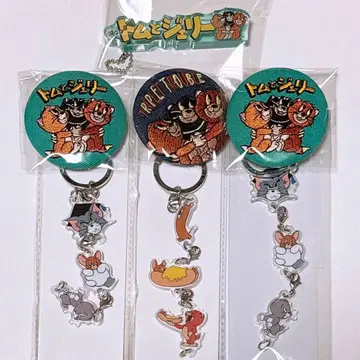 톰과 제리 자수 캔뱃지 플러프 마프 퍼프 3마리 새끼 고양이 키링