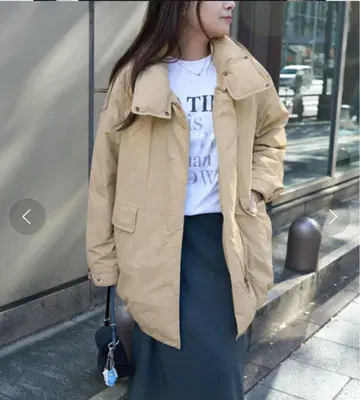 JOURNAL STANDARD 하이 칼라 다운 코트 베이지