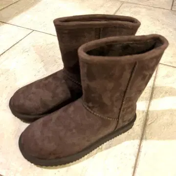 새상품! 복슬복슬 어그 부츠 다크 브라운 M 사이즈 미디엄 기장