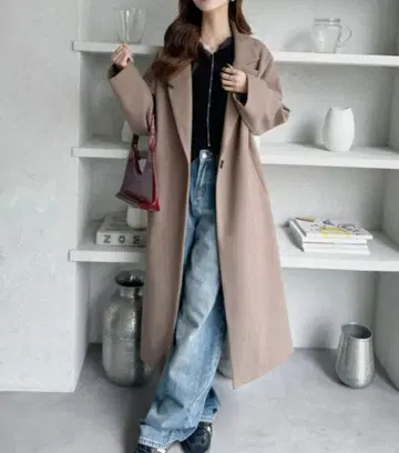 [미사용 새상품] 롱 체스터 코트 모카색 L~XLsize