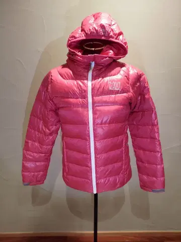 헬리한센 다운 자켓 M 사이즈 로즈 핑크 귀여운