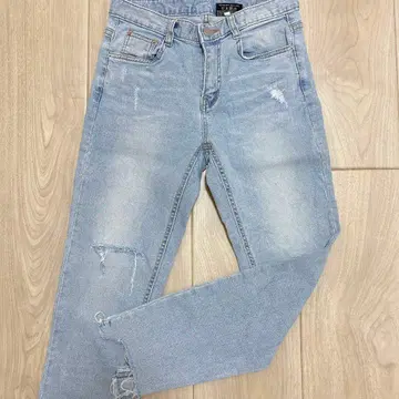 새상품급 데님 데미지 데님 청바지 데미지 진 블루 한국