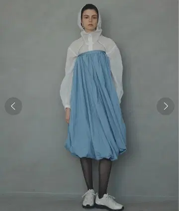 emmi 벌룬 실루엣 롱 스커트 파랑