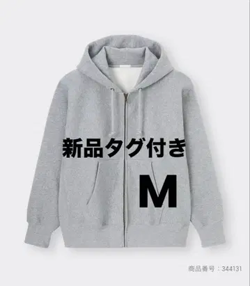 택 포함 새상품 GU 헤비 웨이트 빅 맨투맨 풀 집업 후드티 M