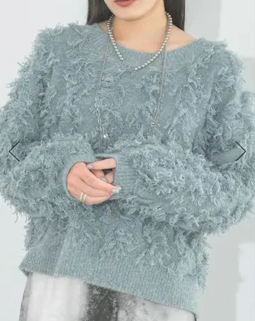 택 포함 새상품 JEANASIS 라메컷 자카드 숏 풀오버 지나시스