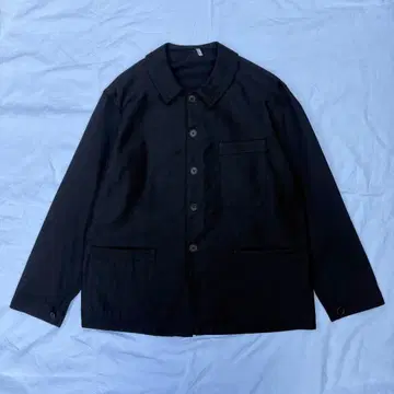 60's 프랑스 블랙 몰스킨 워크 자켓 유로 워크