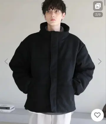 ETELIO 멜톤 스탠드넥 에코 다운 자켓