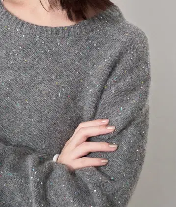 새상품 [ SLOBE IENA ] 스팽글 니트 그레이