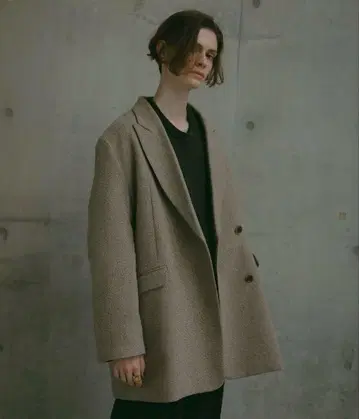 etretokyo 피크 라펠 울 자켓 그레이