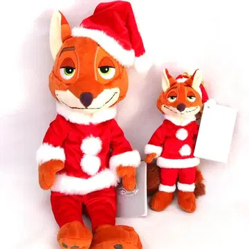 주토피아 닉 크리스마스 산타 봉제 인형 키체인