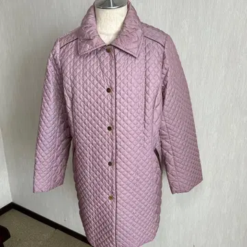 Leilian 13+ 핑크 퍼플 퀼팅 코트
