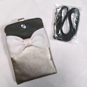 리본 포함 스마트폰 숄더백