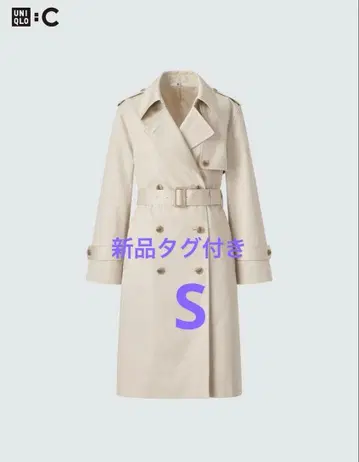 [택 포함 새상품] 유니클로C 트렌치코트 내추럴 베이지 S