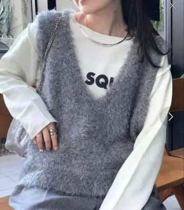 CIAOPANIC TYPY 믹스 페더 얀 크롭 베스트