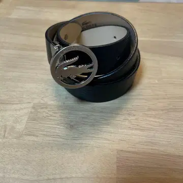 LACOSTE 블랙 가죽 벨트