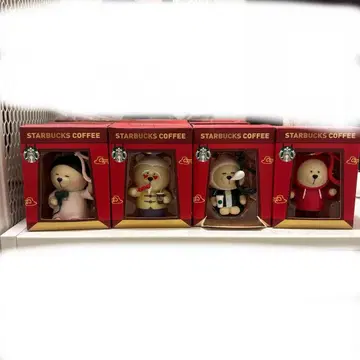 스타벅스 키 참 곰 4개 세트