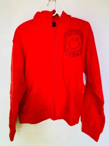 KISS ON THE GREEN 오렌지 풀 집업 후드티