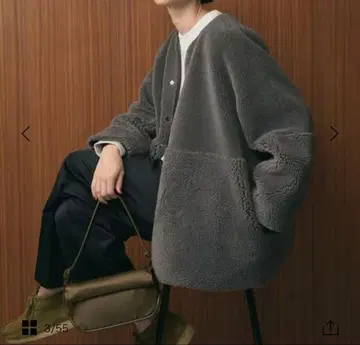 BEAUTY&YOUTH 보아 페이크 무스탕 리버서블 자켓