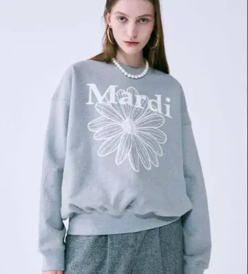 SWEATSHIRT FLOWERMARDI (GREY IVORY)