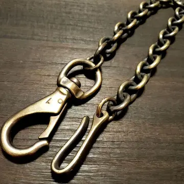 놋쇠 훈증 원형 코인 15mm 지갑 체인 빈티지 브라스 카라비너