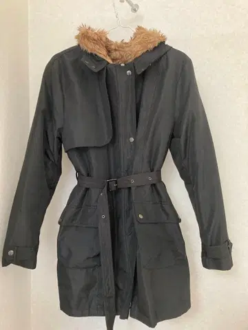여성용 모즈 코트 XXL 후드 부착 보아 안감