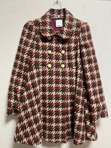 RYSA 하운드 투스 더블 브레스트 코트