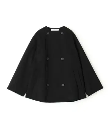 GALERIE VIE 더블 페이스 컬러리스 트렌치코트 블랙