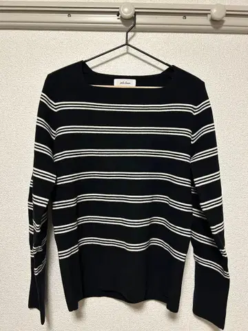 [ 새상품 ] Mila Owen 스퀘어 스트라이프 긴팔 니트