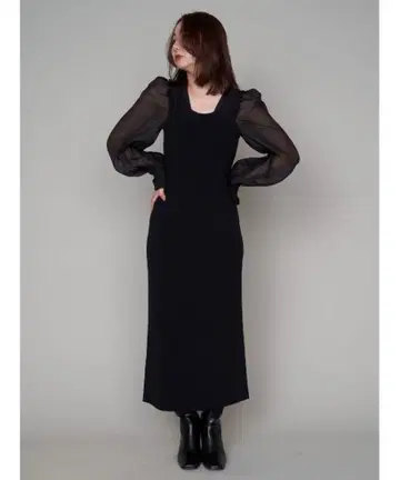 [ 새상품급 ] 프레이 아이디*오간 슬리브 스트레이트 NT 원피스