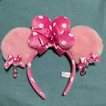 디즈니 리조트 미니 머리띠 핑크 리본