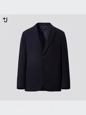 새상품급 유니클로 +J 울 블렌드 오버 사이즈 자켓 M 네이비