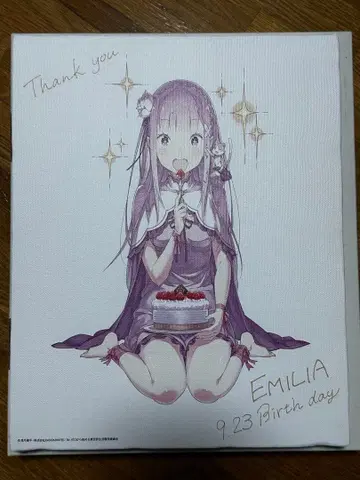 Re: 제로부터 시작하는 이세계 생활 에밀리아 벌스데이 캔버스 아트