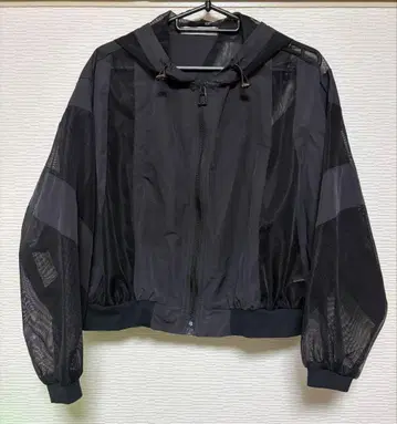 코클레 COQULE 메쉬 후드티 블랙 숏 기장 후드 부착