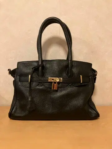 jujube 블랙 가죽 백