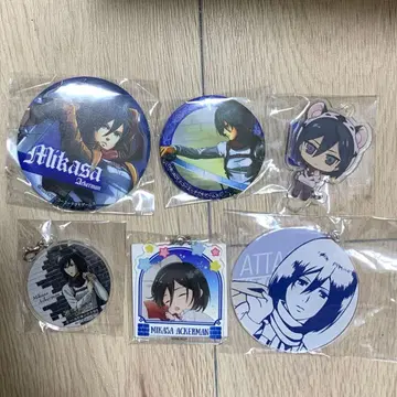 진격의 거인 TREASURE BOX 게임 캔뱃지 미카사 토부 동물공원