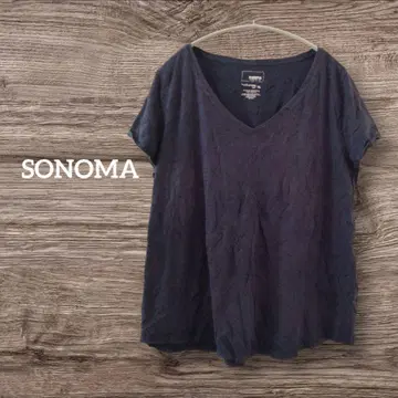 1점 한정 SONOMA [ XL ] 반팔 티셔츠 V넥 네이비