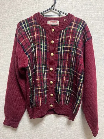 M GREGOR 체크 무늬 니트 스웨터